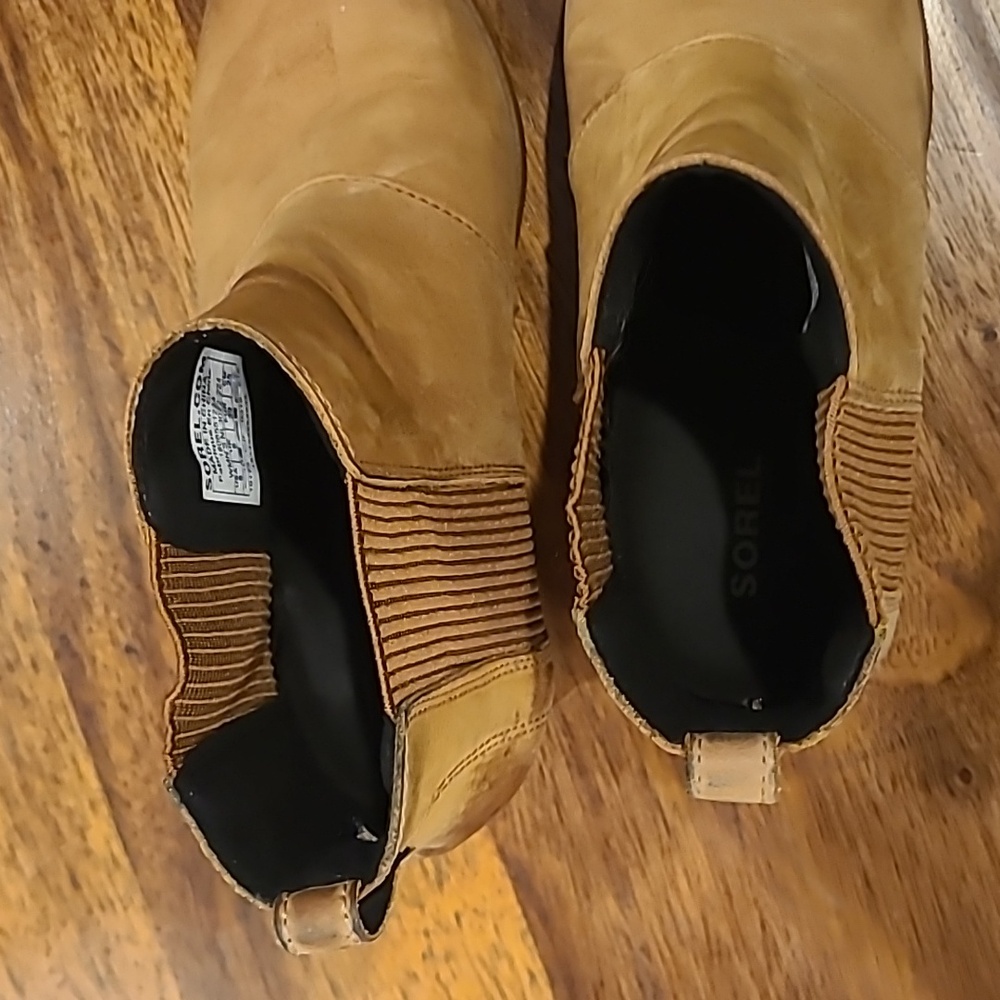 Sorel Lea Wedge Joan of Arctic Chelsea Wedge Camel Brown 8 waterproof - Picture 3 of 9